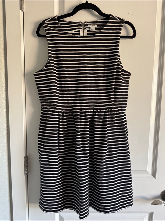 J. Crew Dresses & Skirts - J. Crew Black and White Striped Sleeveless Cotton Dress